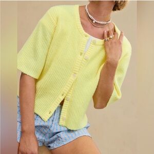 Aerie unREAL Short Sleeve Cardigan